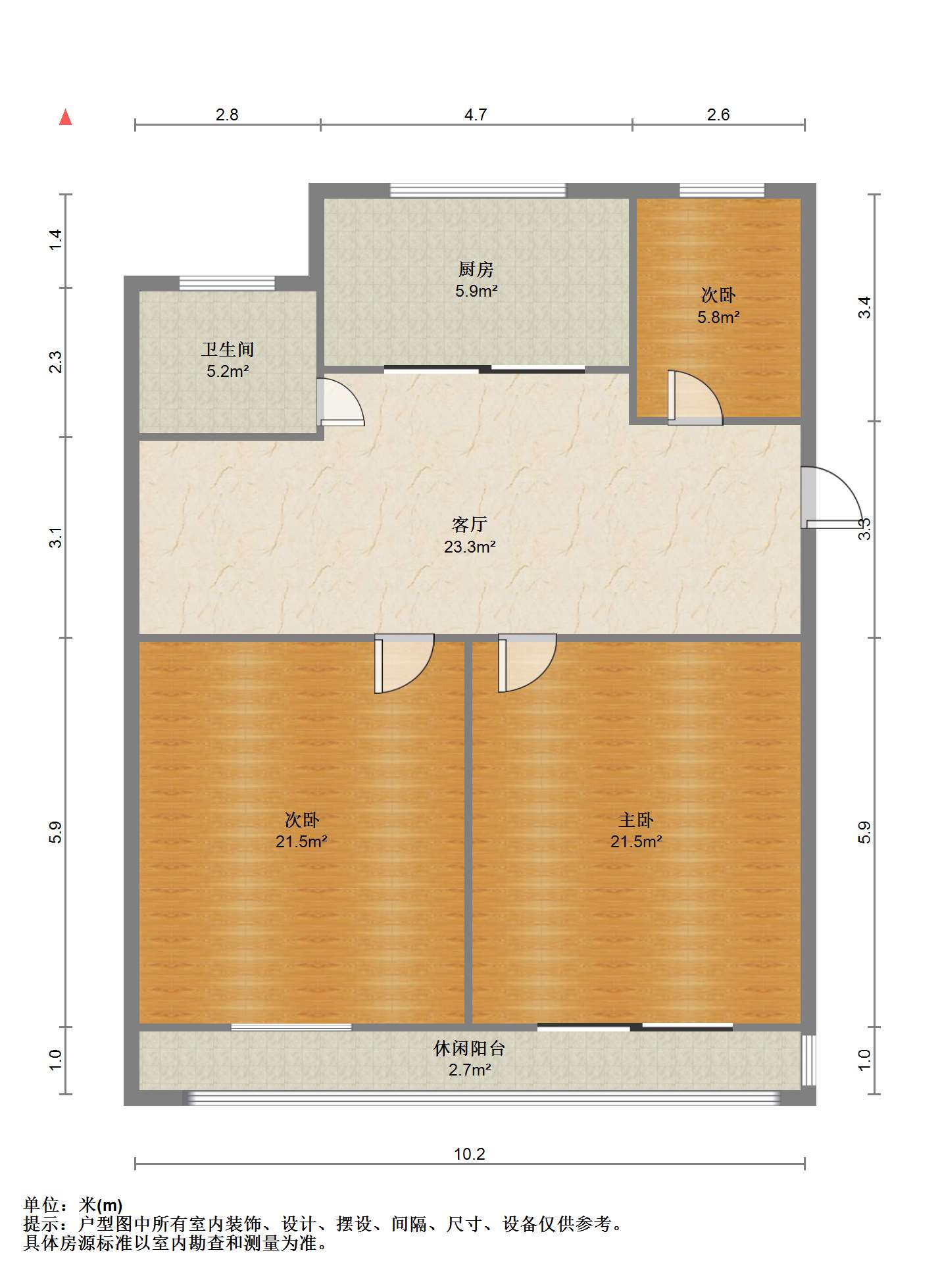 天都花苑 3室1厅1卫 109m&sup2;
