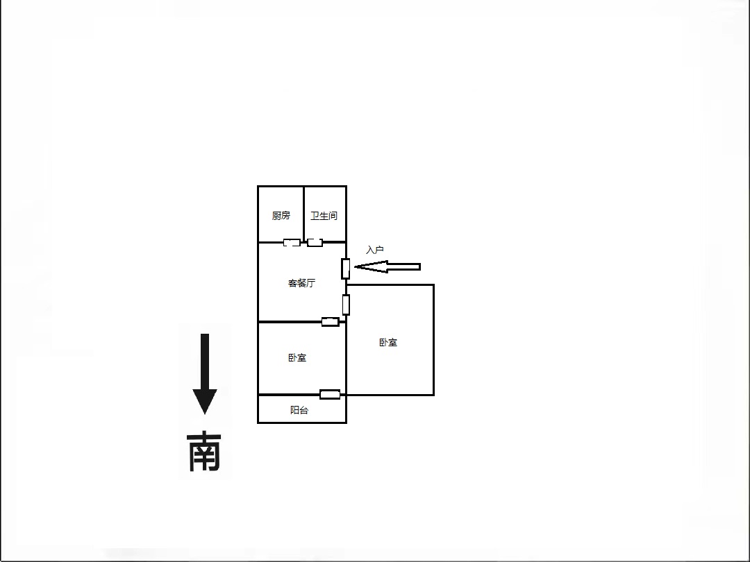 虹桥新村(朝霞路) 2室1厅1卫 62.23m²