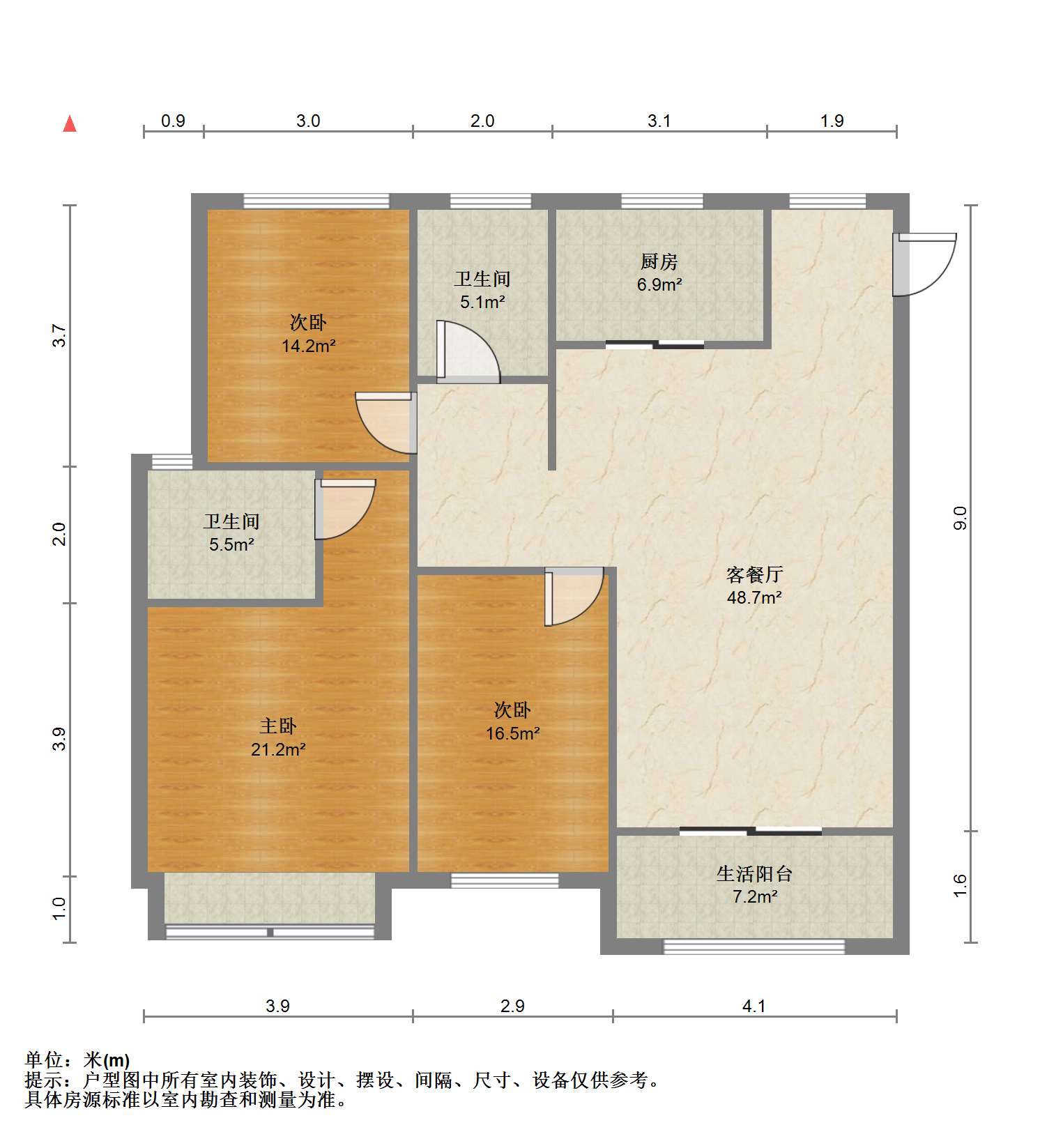 中南熙悦(南通经济技术开发区) 3室2厅2卫 117m&sup2;