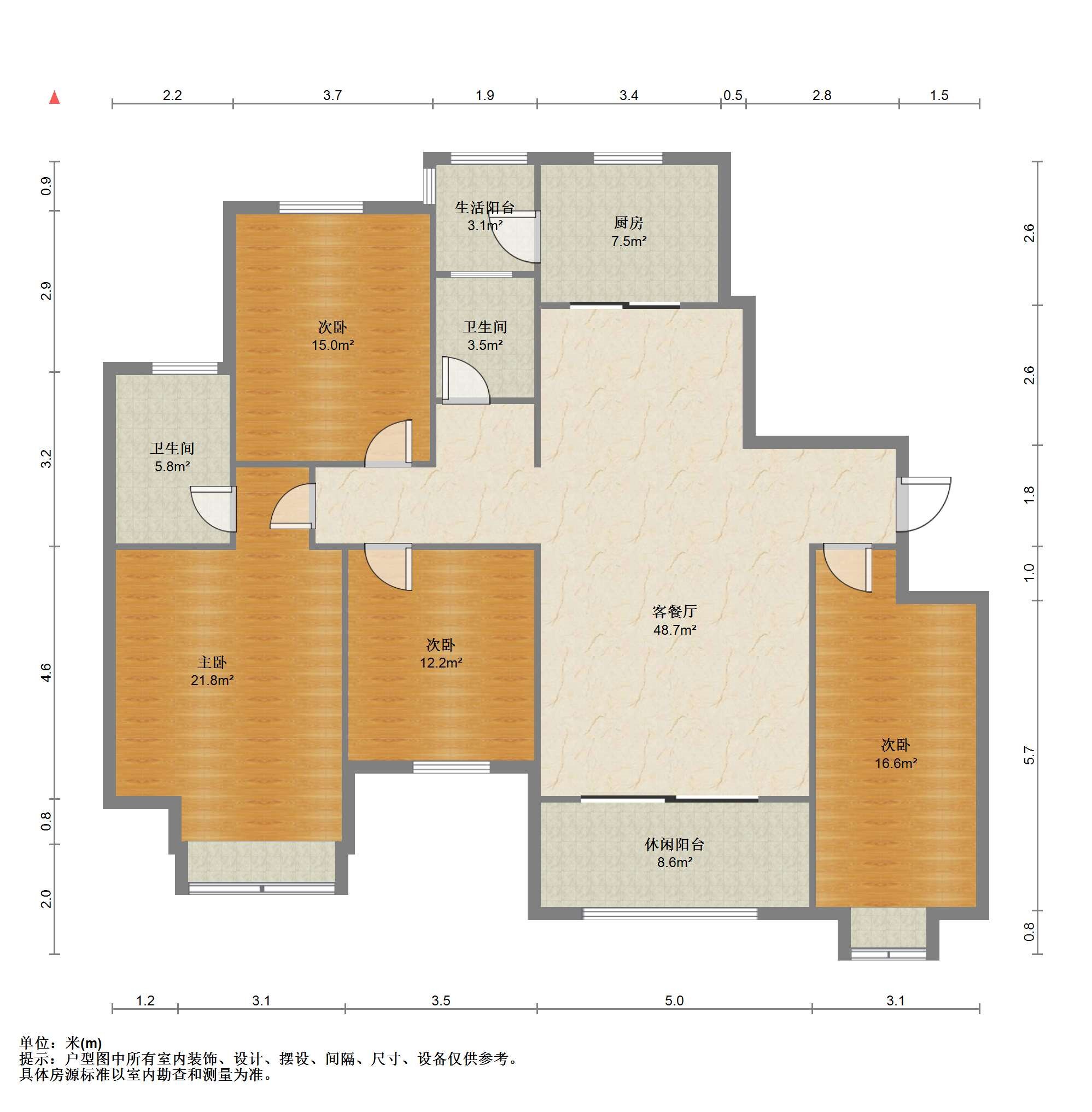 碧桂园天玺湾南区 4室2厅2卫 140.00m&sup2;