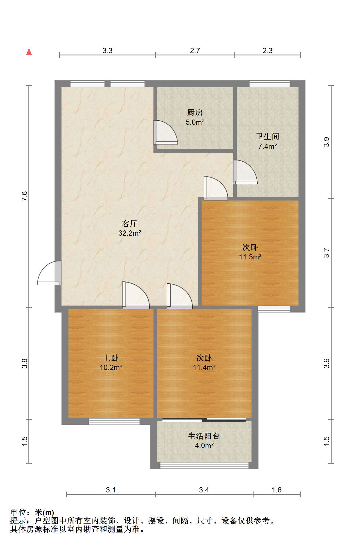 文峰新村 3室1厅1卫 83.21m&sup2;