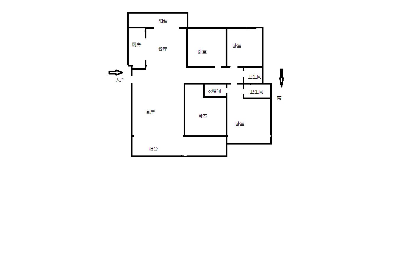 金鼎湾花园 4室2厅1卫 182.47m&sup2;