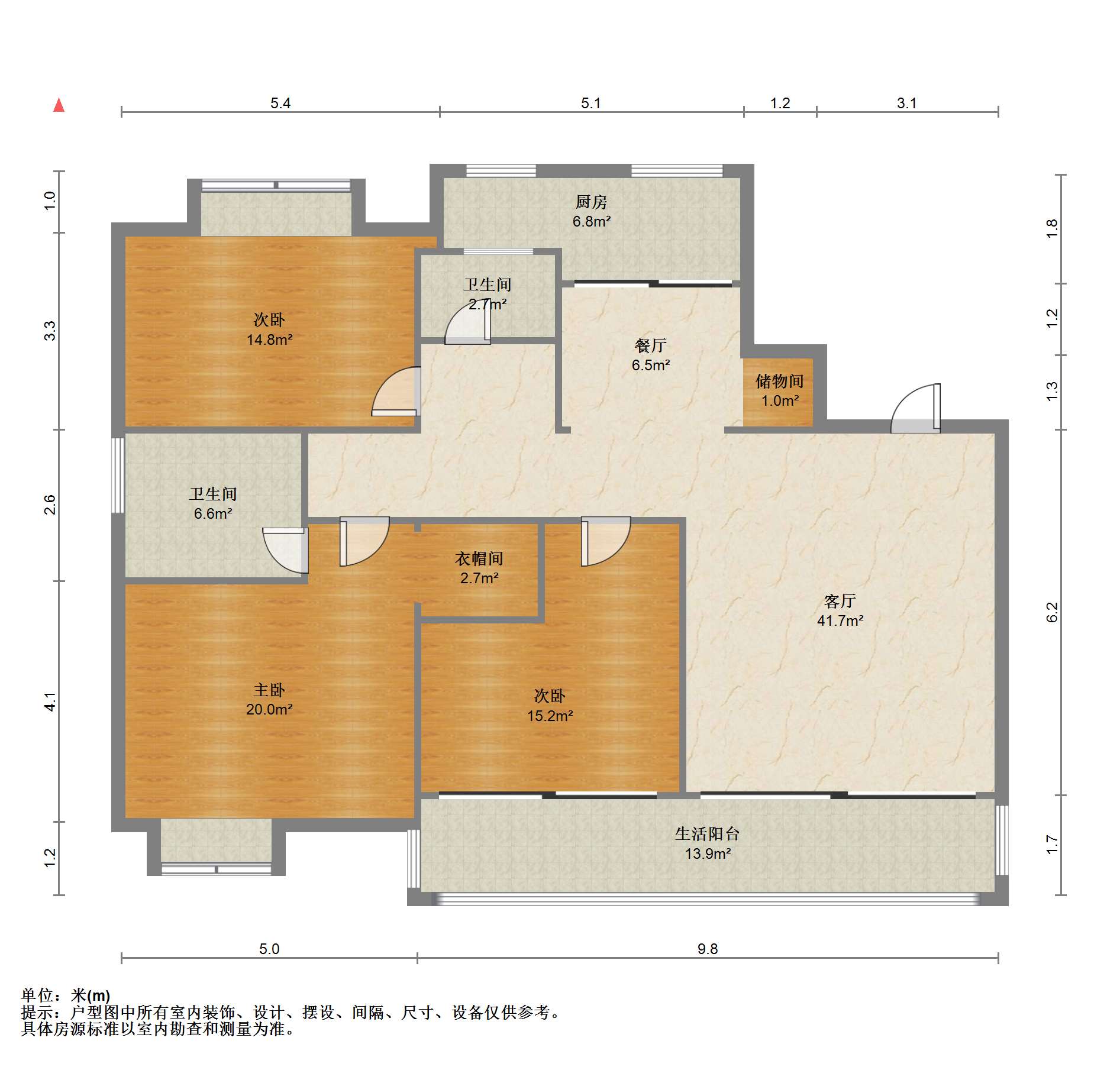 苏建阳光新城 3室2厅2卫 149.47m&sup2;