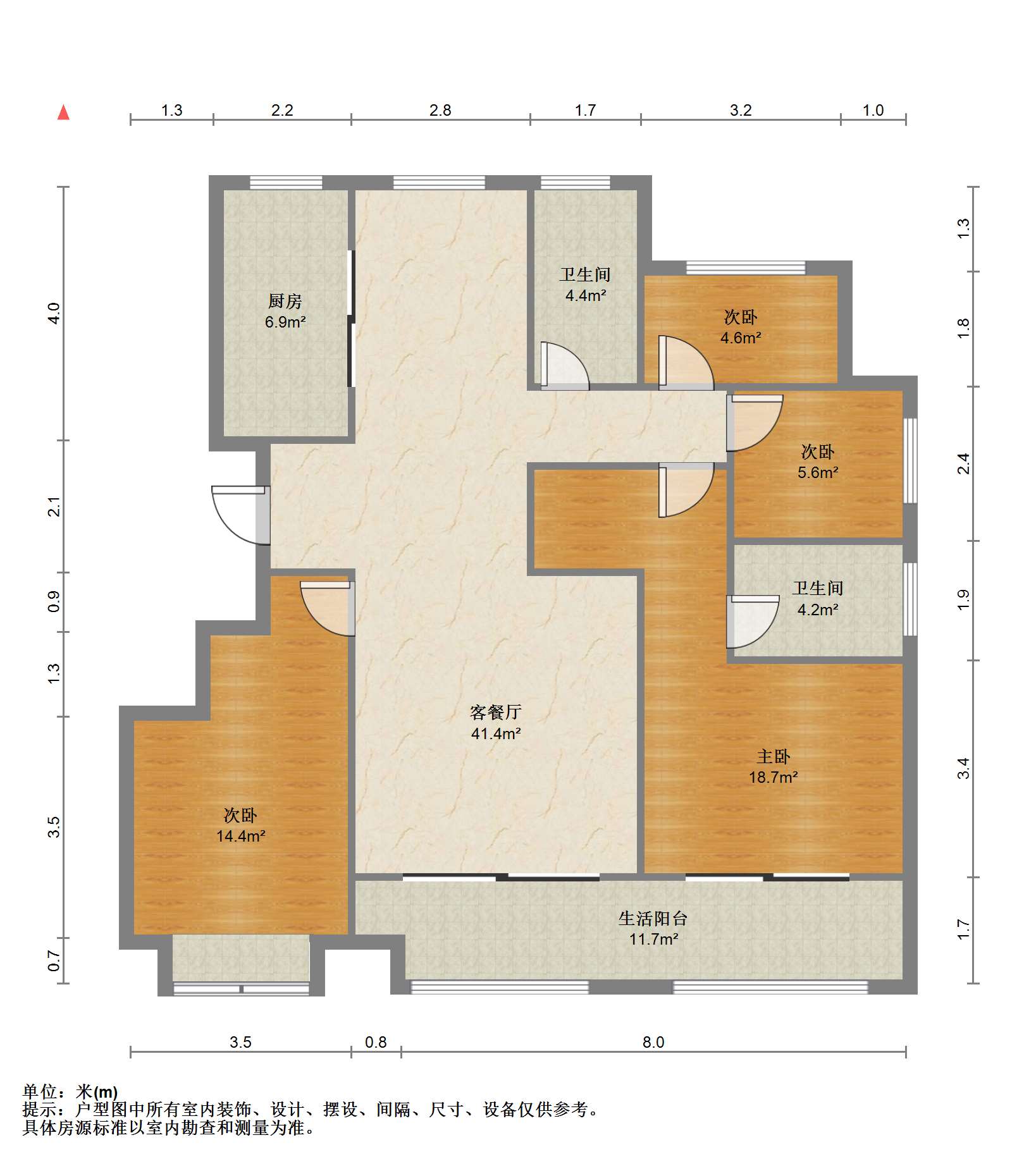 世茂九龙庭 3室2厅2卫 129.19m&sup2;