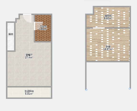 金海岸国际广场 1室1厅1卫 80m²