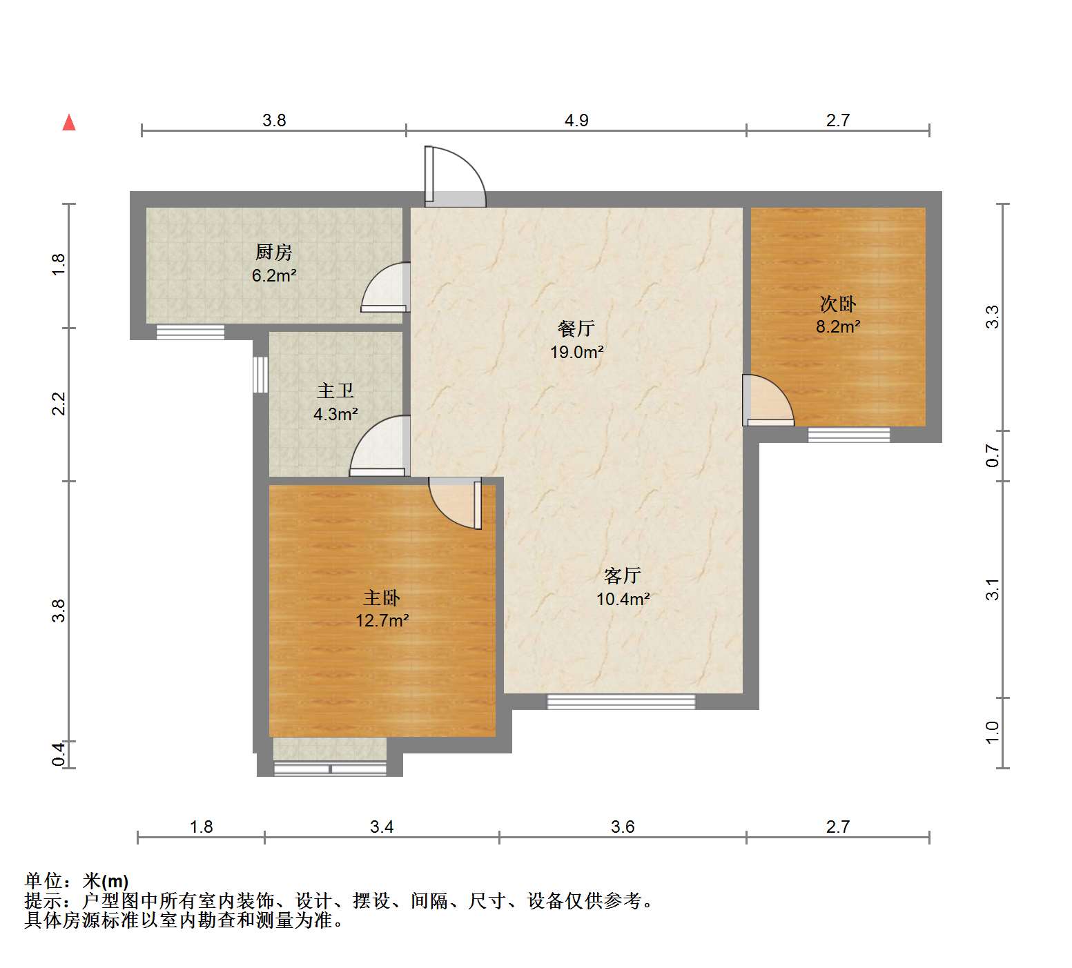 华润悦锦湾 2室2厅1卫 88.36m&sup2;