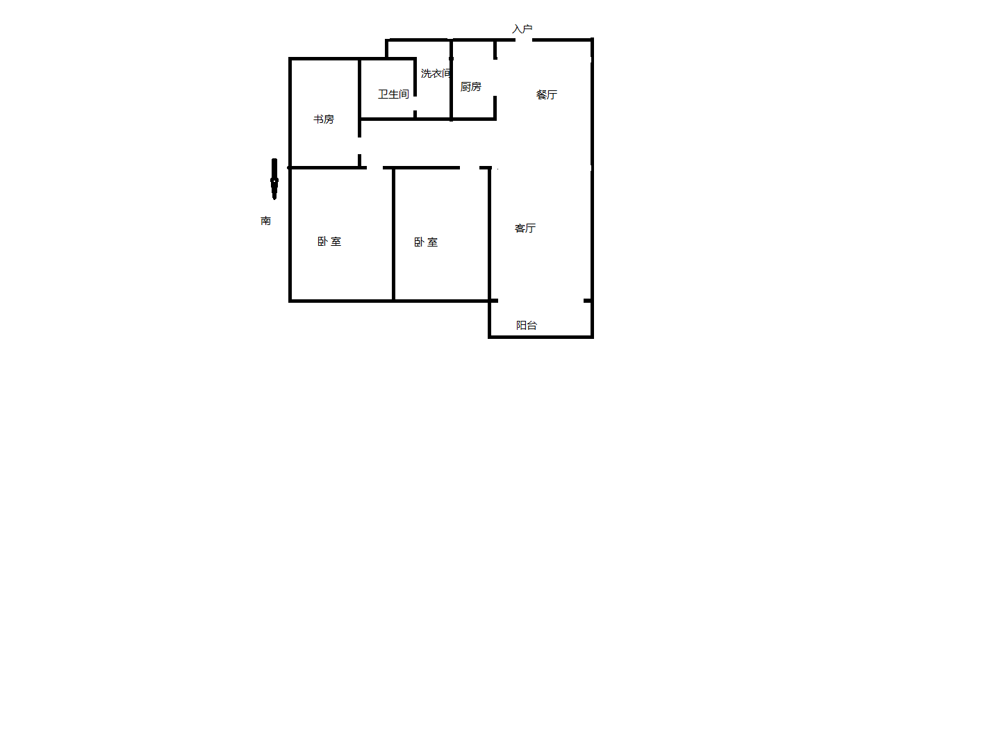 景华城 2室2厅1卫 100.17m²