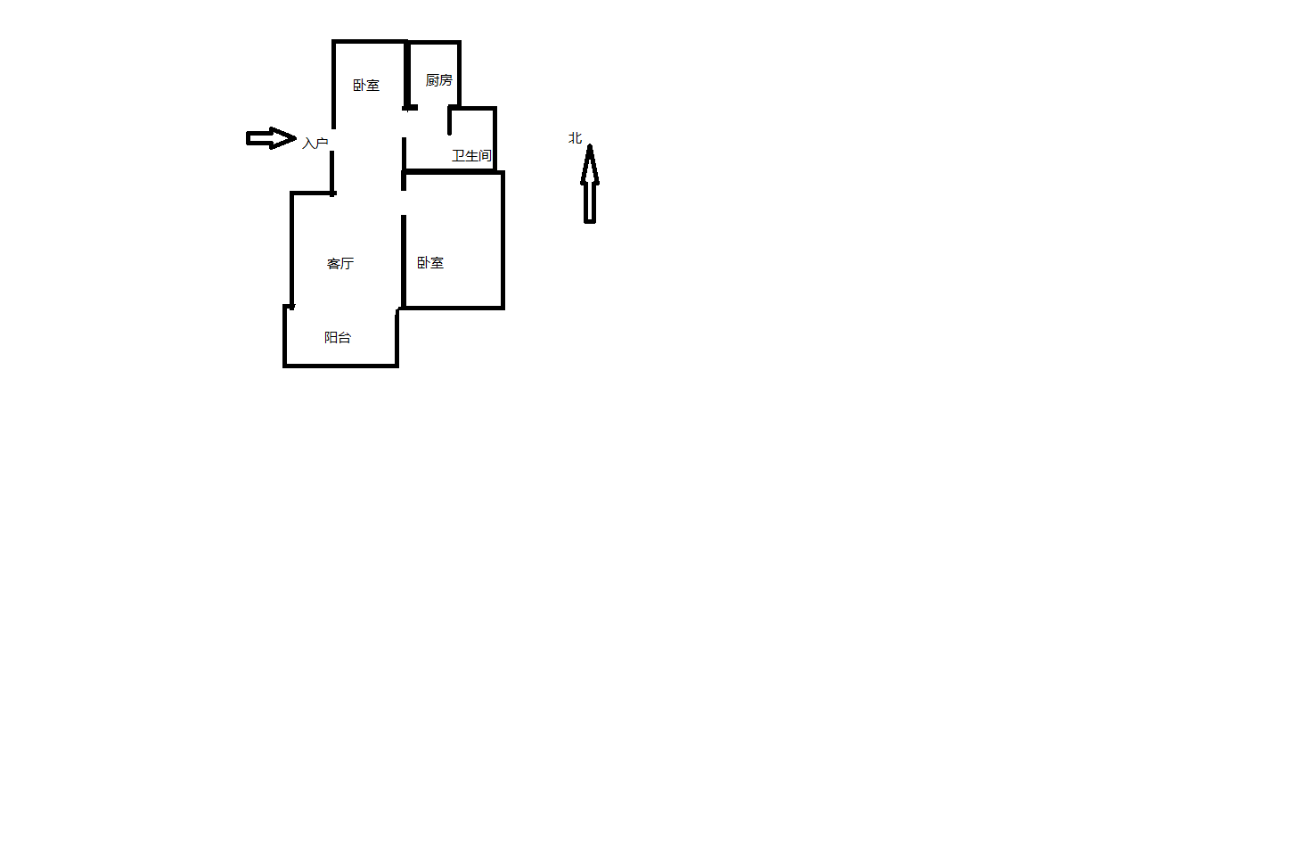 鸿运城市花苑 2室1厅1卫 65m&sup2;