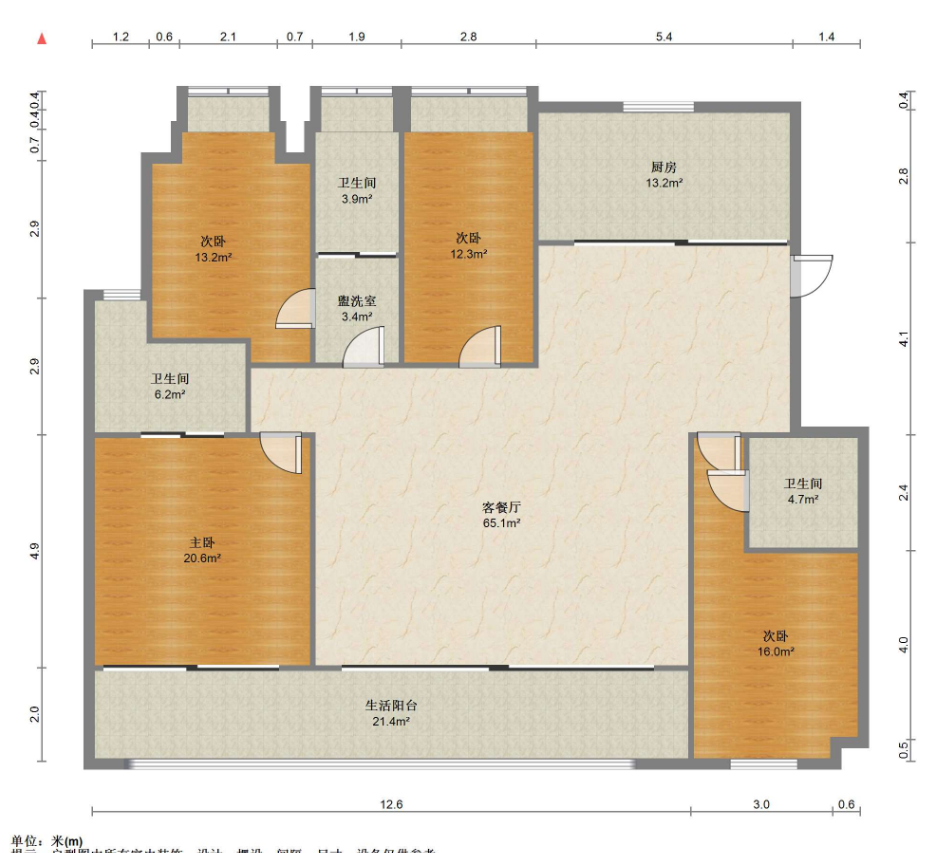 建发御珑湾 4室2厅3卫 185m²