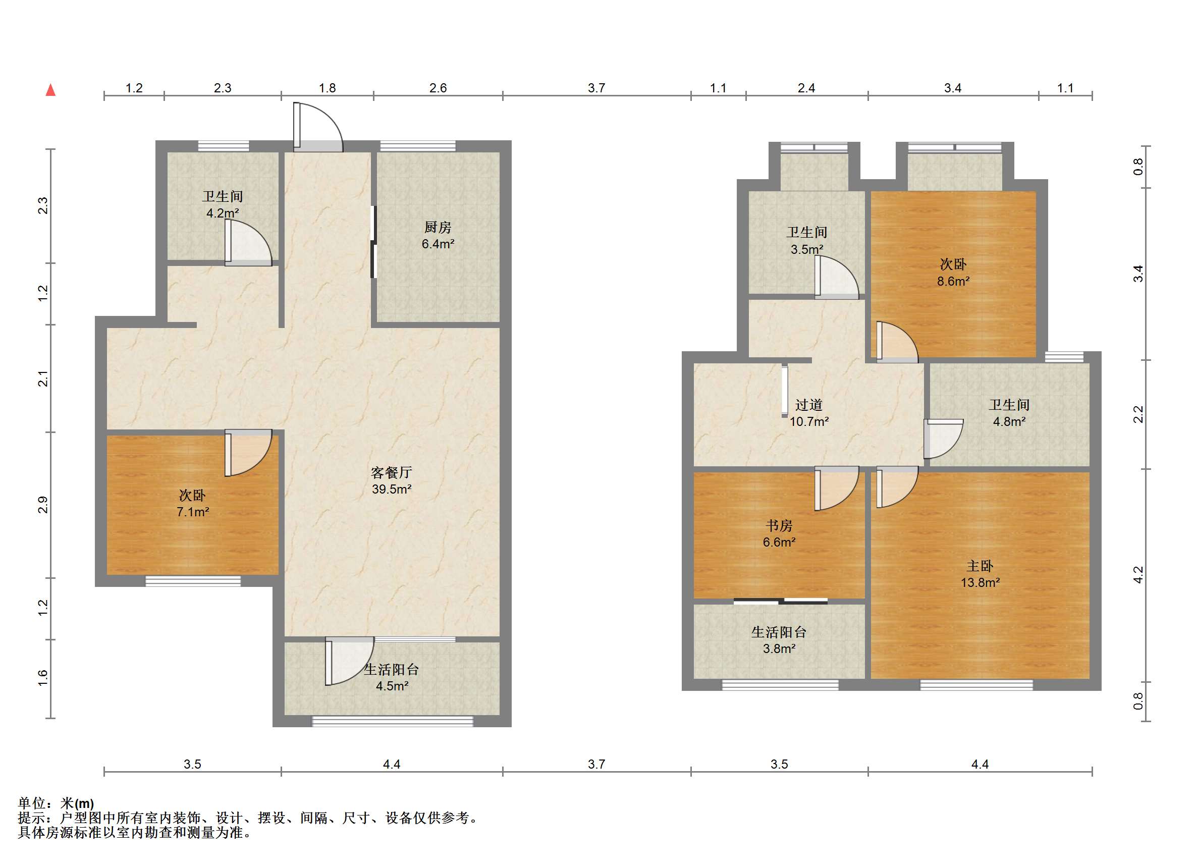 中南熙悦(南通经济技术开发区) 4室2厅3卫 131.00m&sup2;