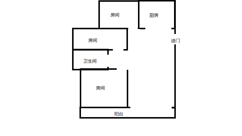 万濠星城 3室2厅1卫 120m&sup2;