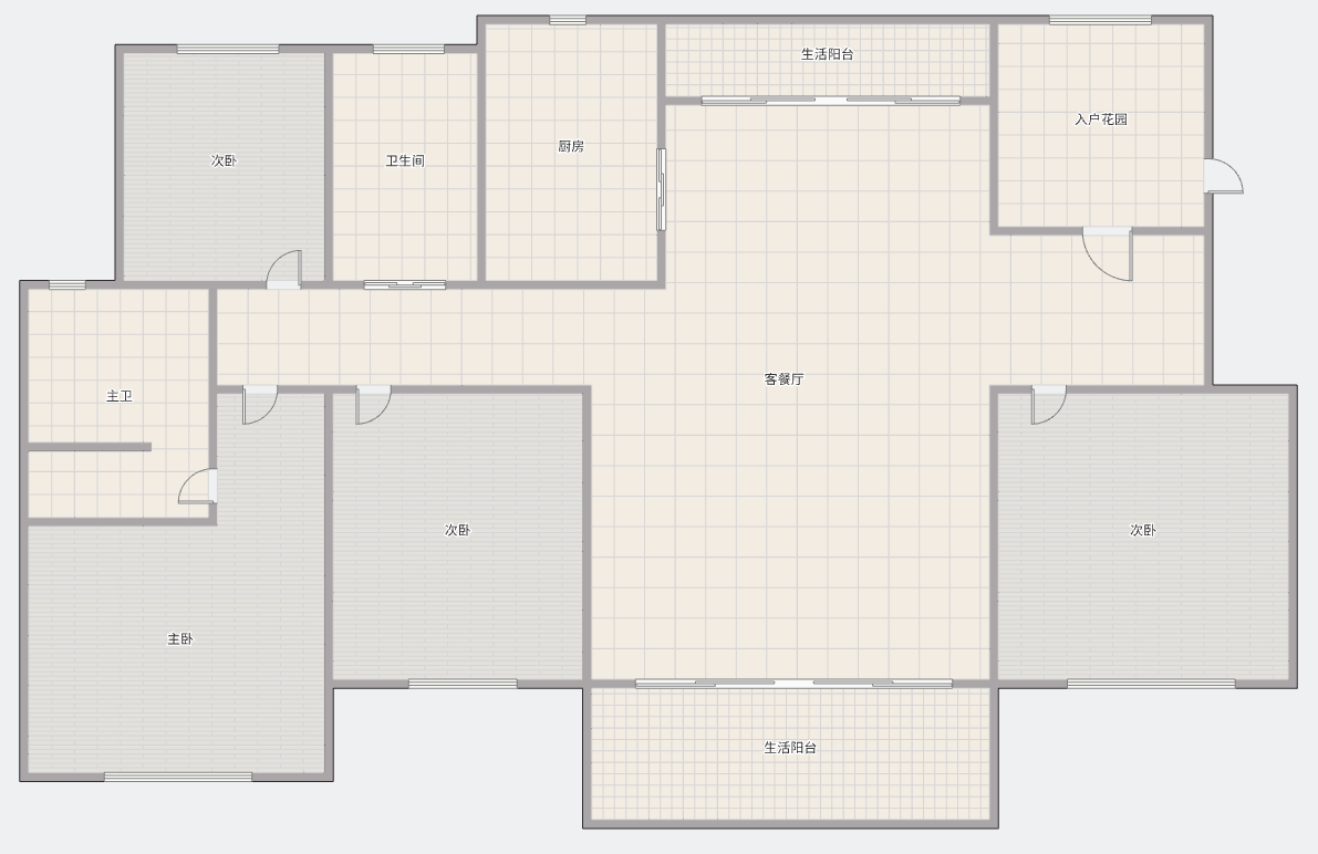 华强城四期 4室2厅2卫 158.00m&sup2;