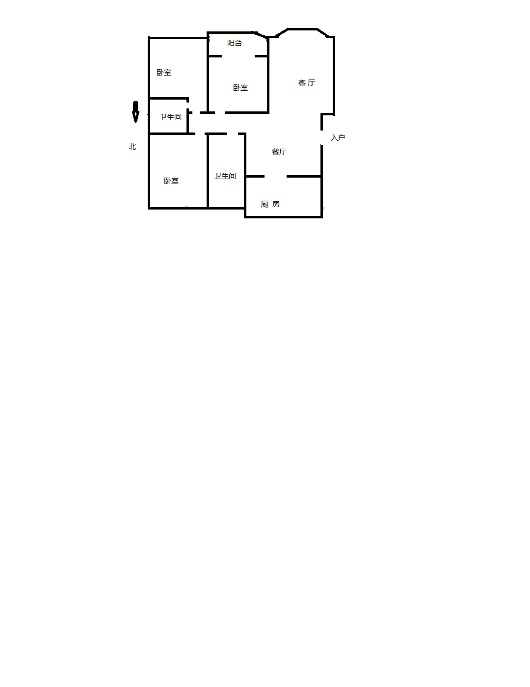 濠河名邸 3室2厅2卫 159.98m&sup2;