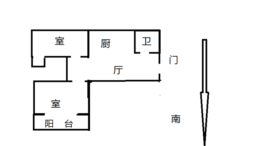 青年路新村 2室1厅1卫 61m&sup2;