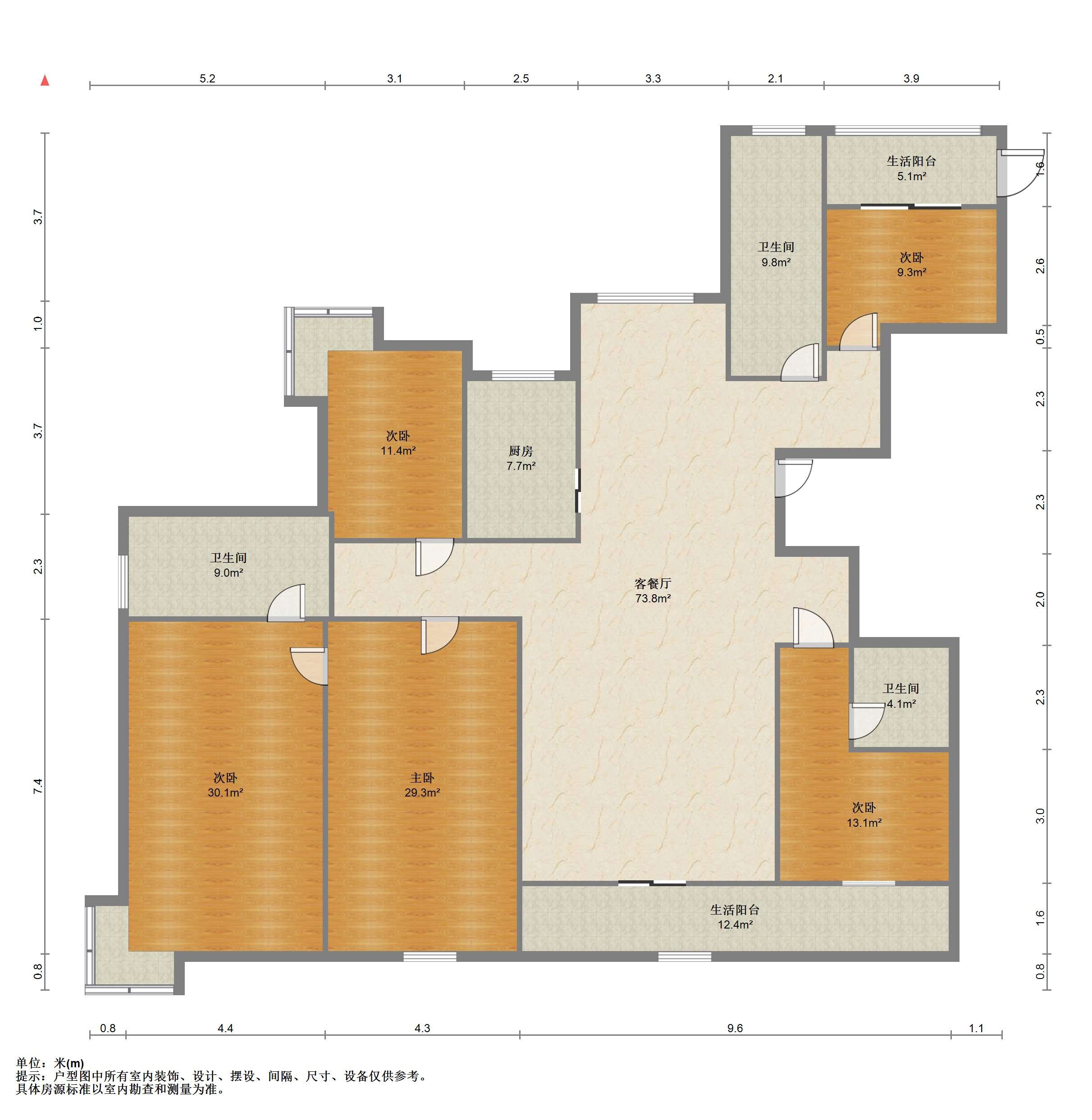 南山湖一号 5室2厅3卫 227.00m²