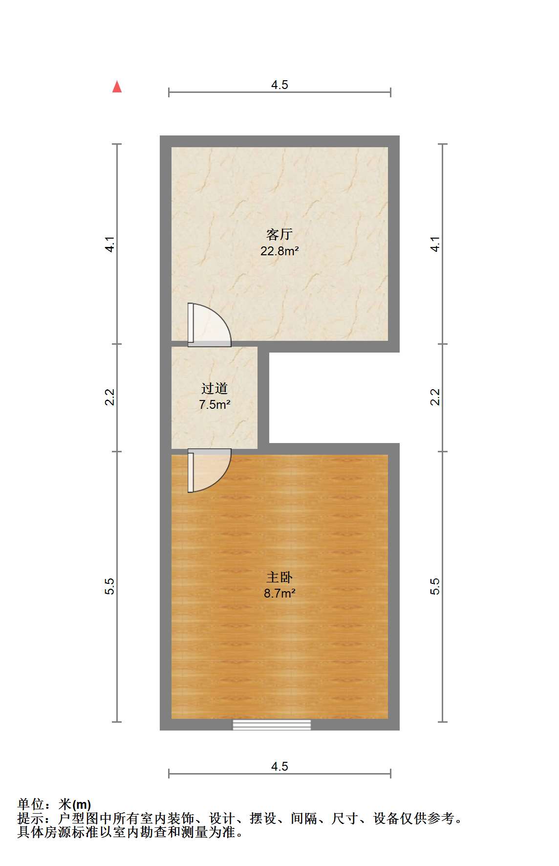 永和佳苑北区 1室1厅1卫 33.00m&sup2;