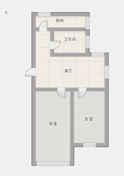 板桥东村 2室1厅1卫 65.5m&sup2;