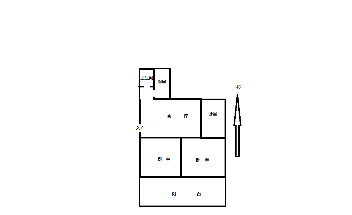 城港新村 2室1厅1卫 71m&sup2;