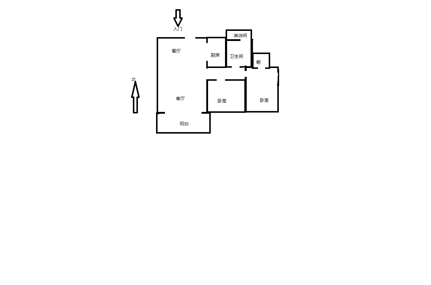 景华城 2室2厅1卫 103.91m&sup2;