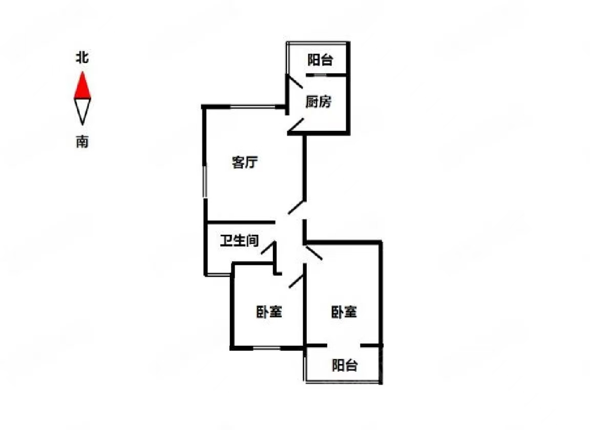 临江家园 2室1厅1卫 104m&sup2;