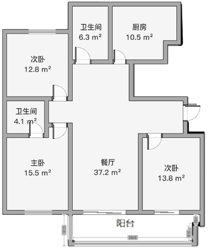 紫东南苑 3室2厅2卫 138m&sup2;