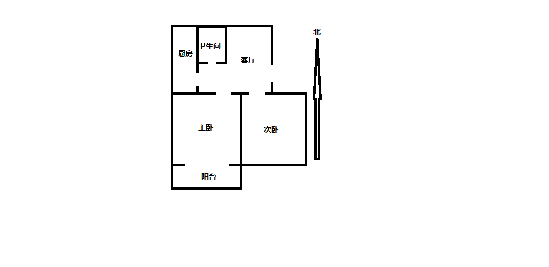郭里园 2室1厅1卫 63.38m²
