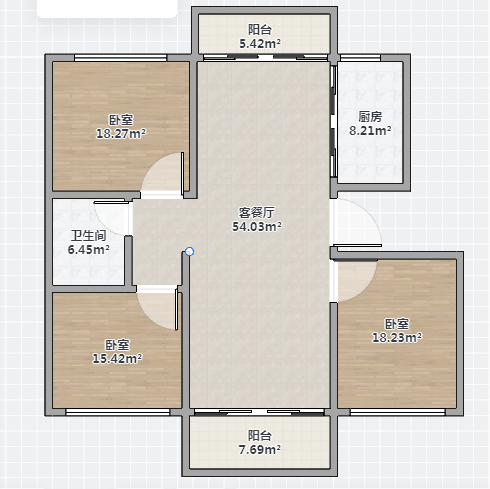 源兴花苑南区 3室2厅1卫 120m&sup2;