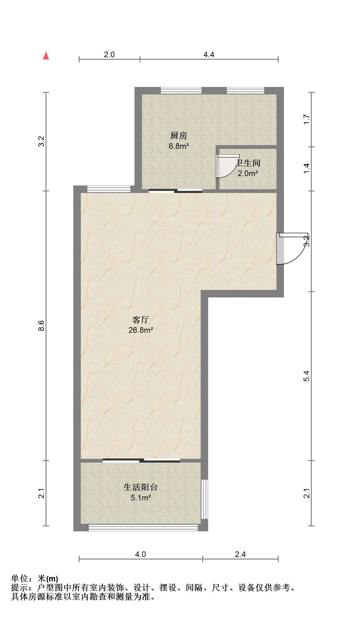 朱家园(跃龙小区) 0室1厅1卫 49.02m&sup2;
