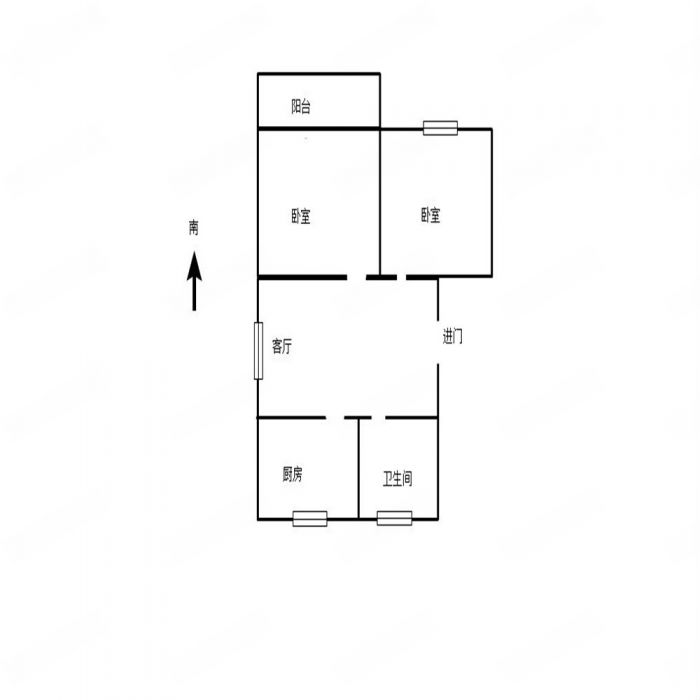虹桥新村(朝霞路) 2室1厅1卫 64m&sup2;