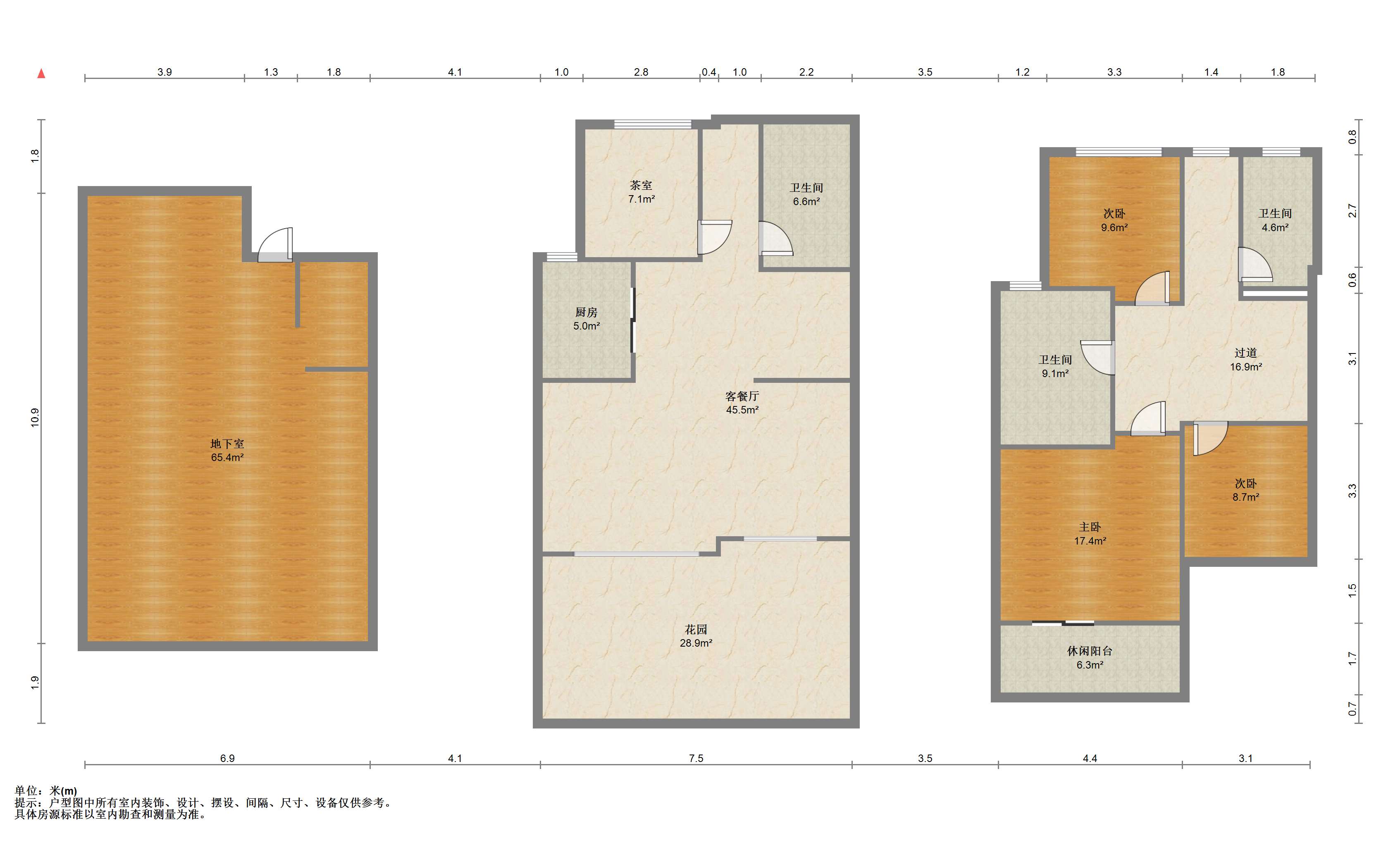 万科翡翠东第 4室2厅2卫 136.79m&sup2;