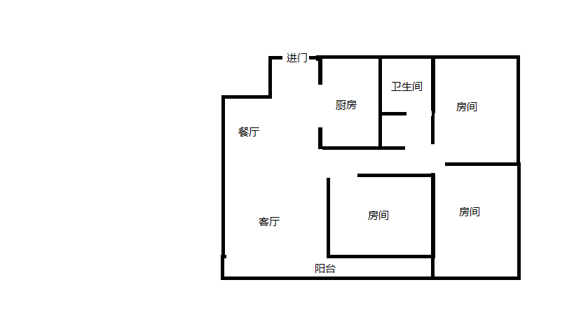 滨江道静园 3室2厅1卫 100.64m&sup2;