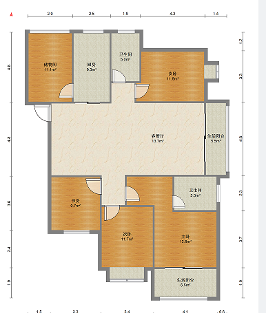 华强城四期 5室2厅2卫 166m&sup2;