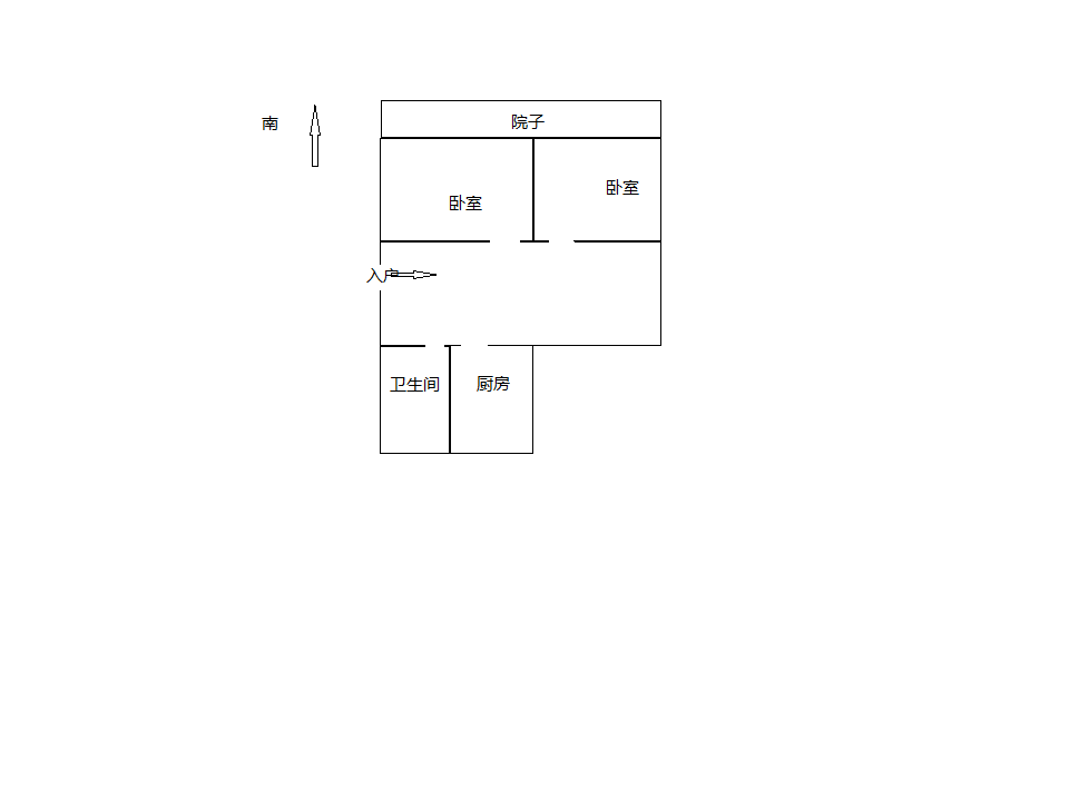 光明西村 2室1厅1卫 66.4m&sup2;