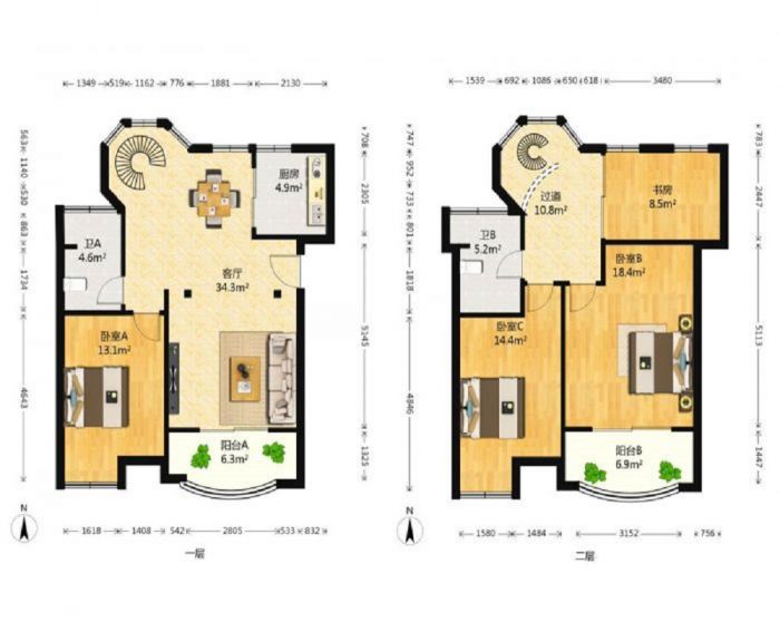 意邦绿墅湾 4室2厅2卫 142.00m²