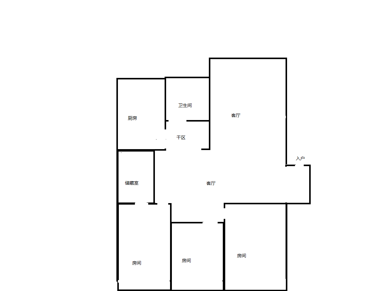 瑞丰花园 3室1厅1卫 99.00m&sup2;