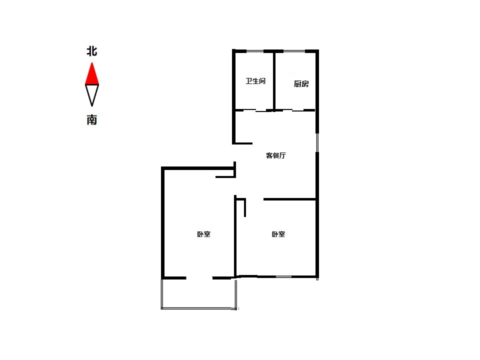易家桥新村 2室2厅2卫 70m&sup2;