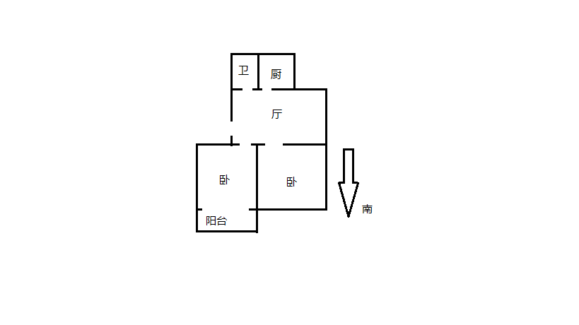 虹桥新村(朝霞路) 2室1厅1卫 63m&sup2;