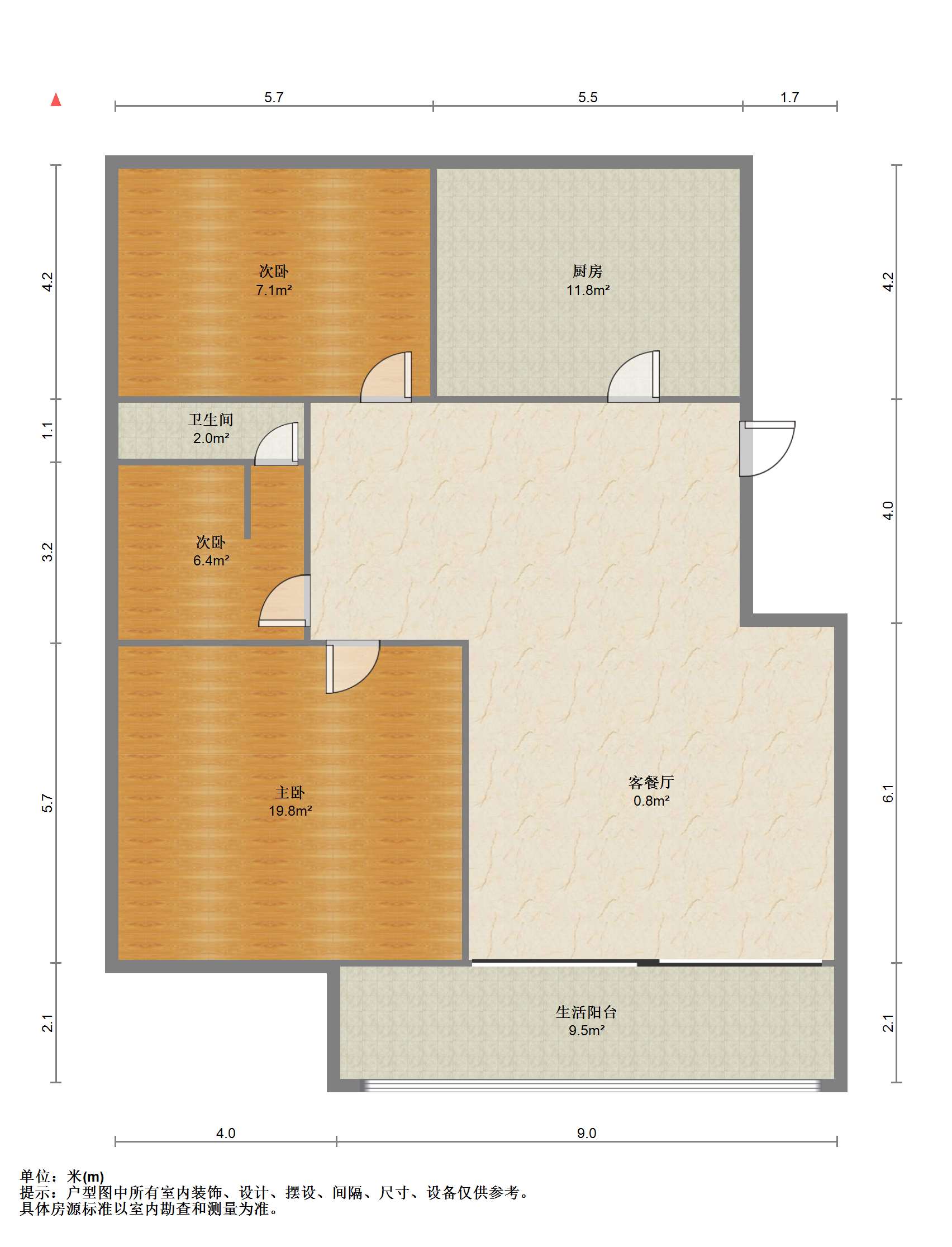 盆架桥花苑 3室2厅1卫 130.00m&sup2;