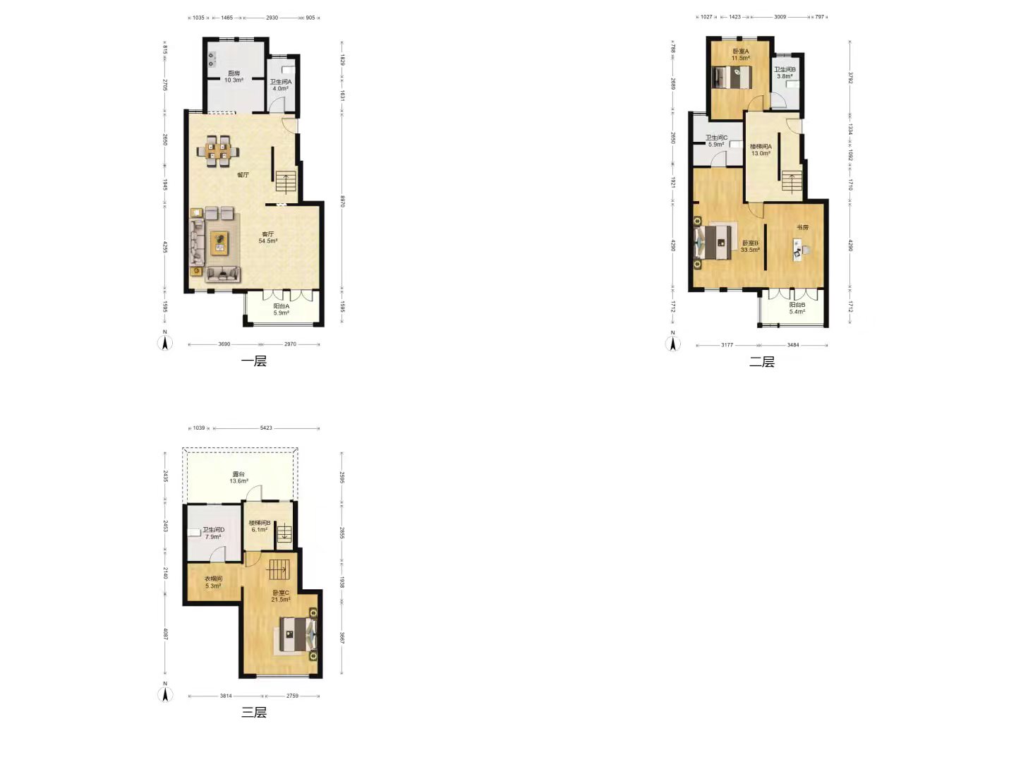 山水壹号 4室2厅2卫 235m&sup2;
