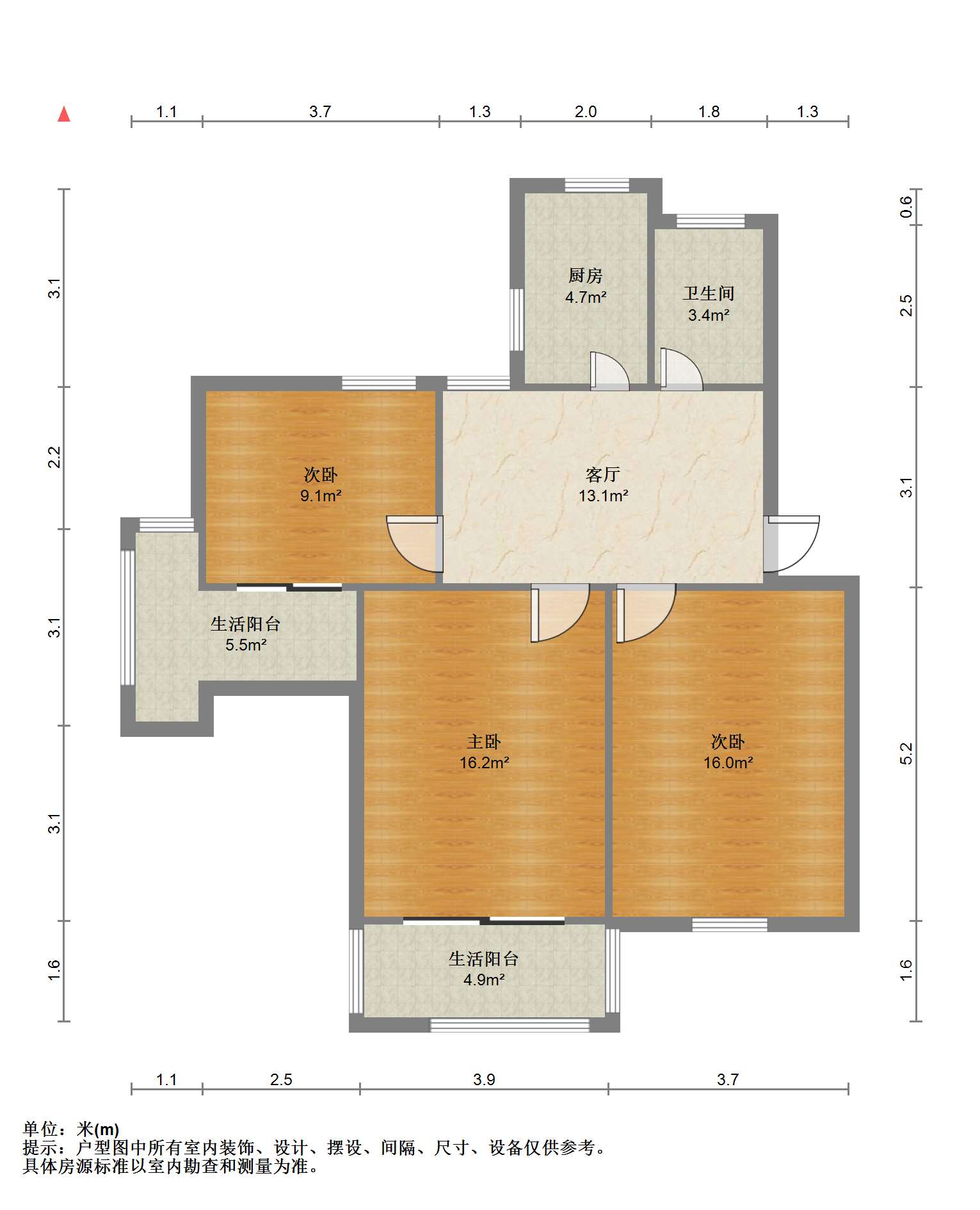 南园路19号大院 3室1厅1卫 83.26m&sup2;