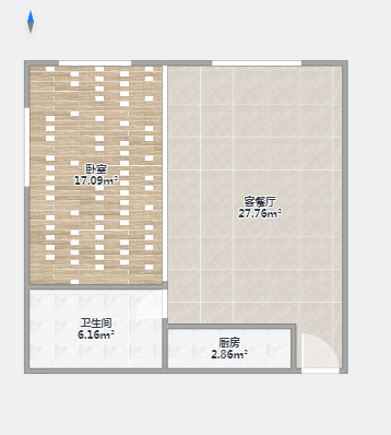 崇川星光域 1室1厅1卫 52m&sup2;