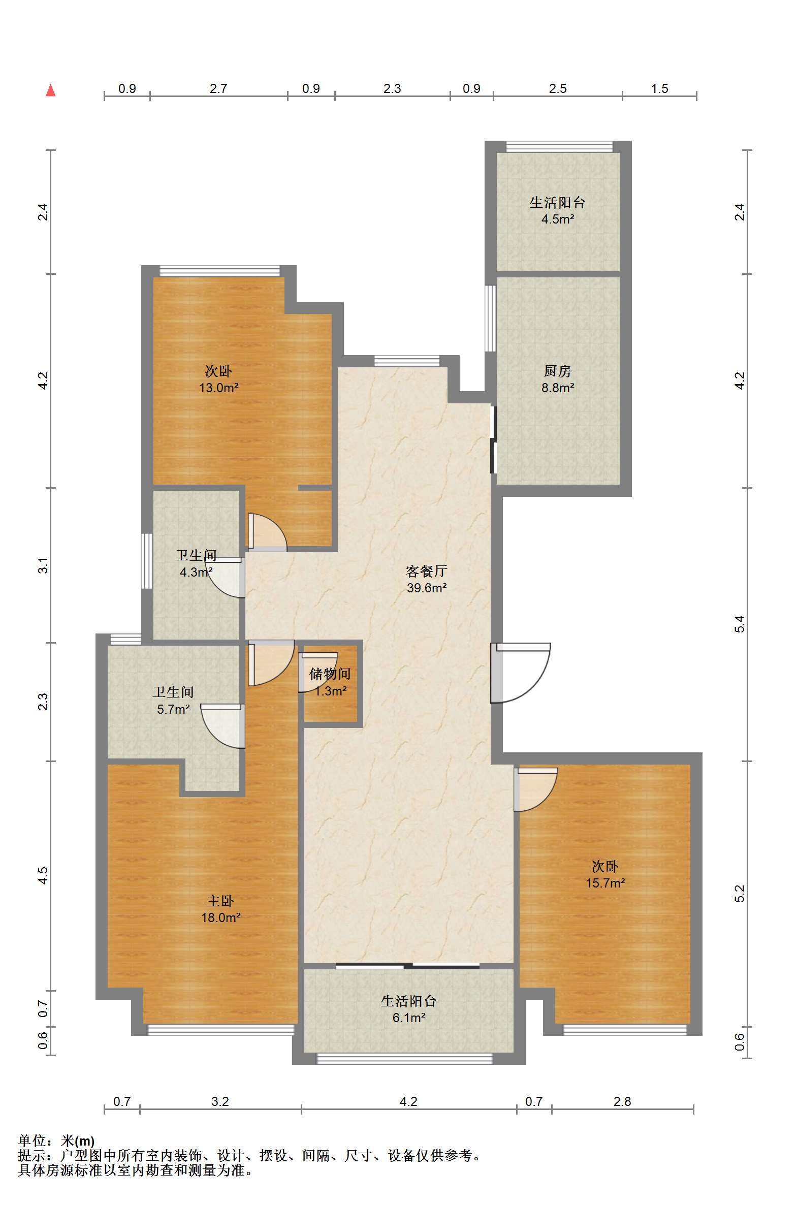 圆融广场公馆 3室2厅2卫 143m&sup2;