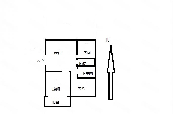 鸿运城市花苑 3室1厅1卫 91.00m&sup2;
