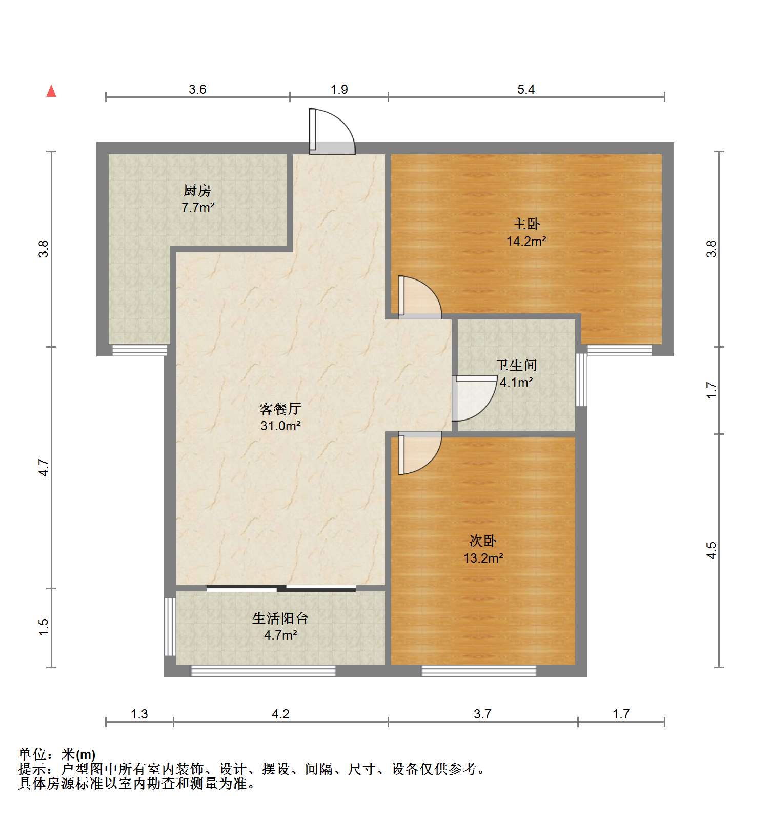 悦达悦海名邸 1室厅卫 89m&sup2;