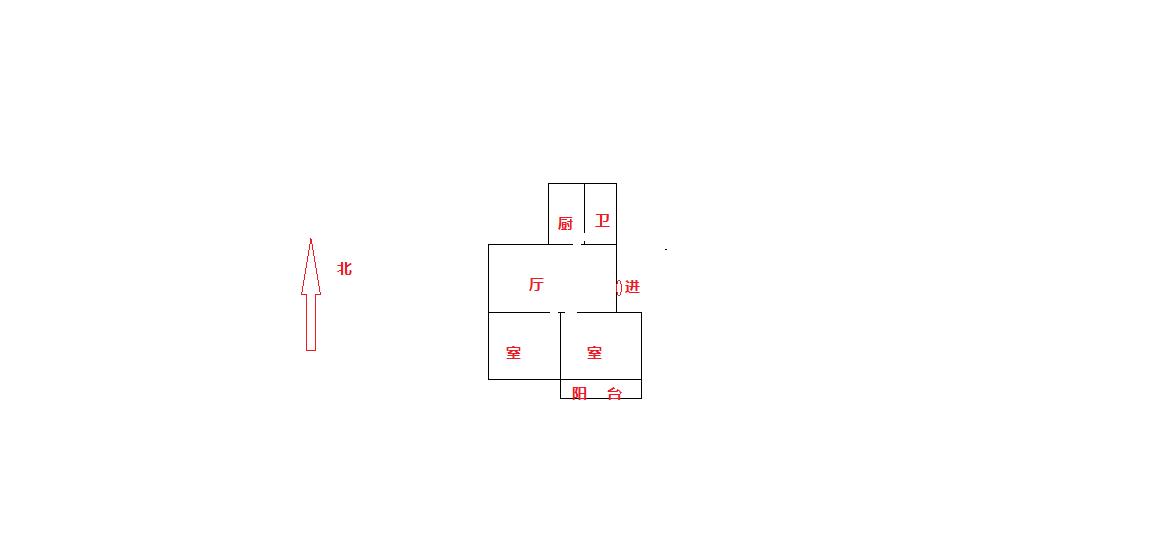 鑫乾花园 2室1厅1卫 83m&sup2;