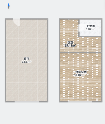北城一品 2室1厅1卫 58m&sup2;