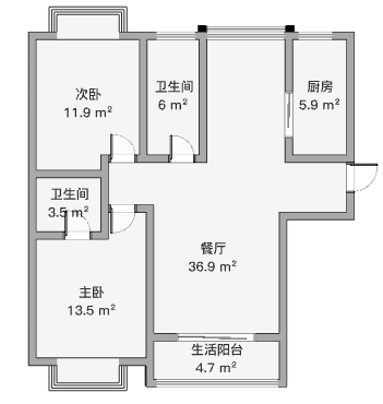 尚海湾 2室2厅2卫 108.00m&sup2;