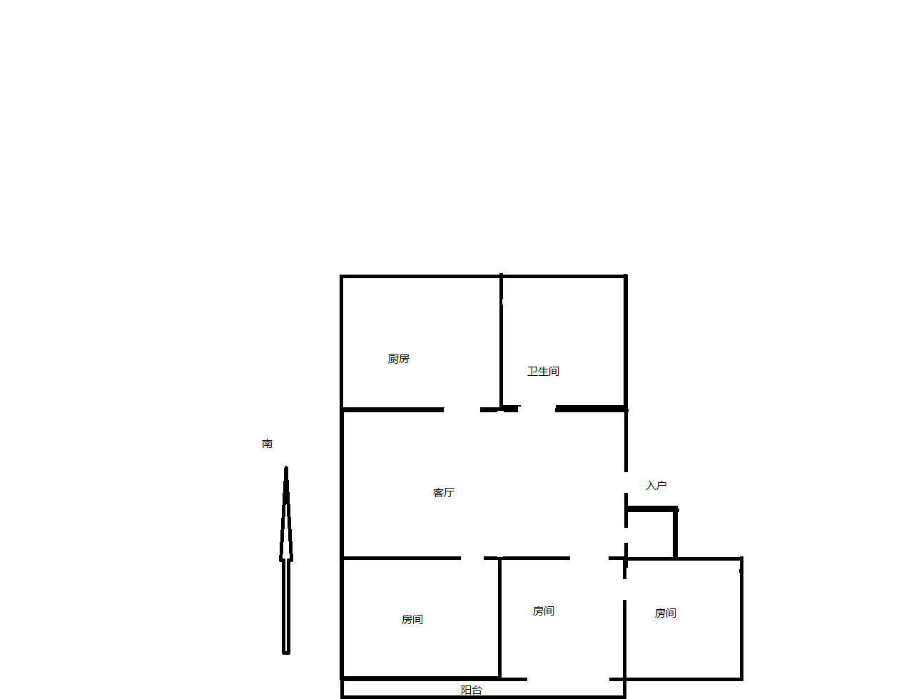 虹桥新苑东区 3室2厅1卫 107.97m&sup2;