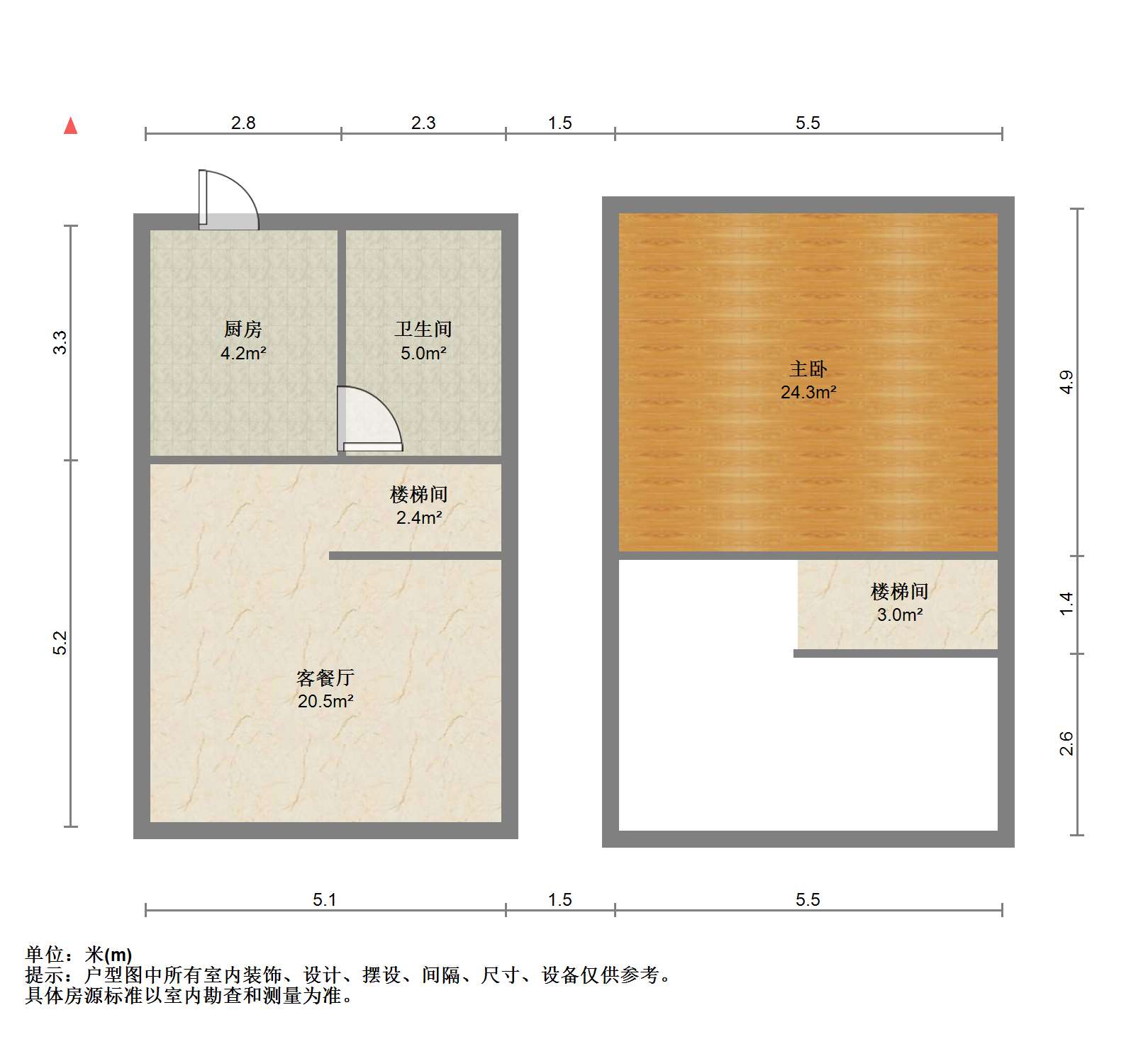 铂金时代 1室1厅1卫 35m&sup2;