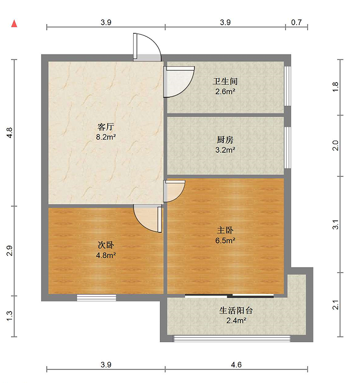 师范桥新村 2室1厅1卫 65m&sup2;